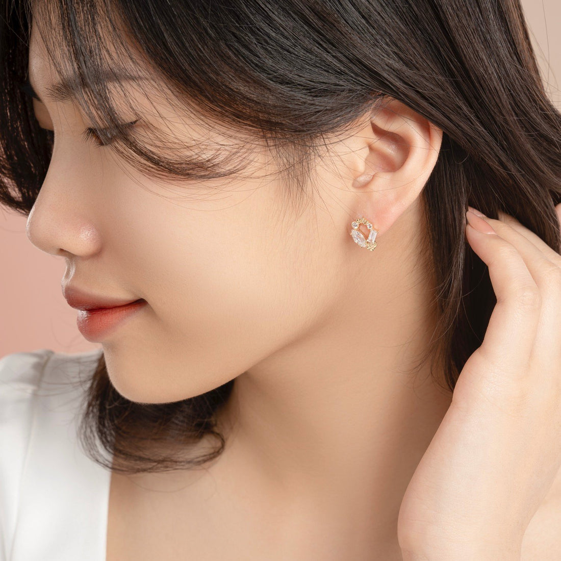 STARLIGHT 14K Gold CZ Earrings