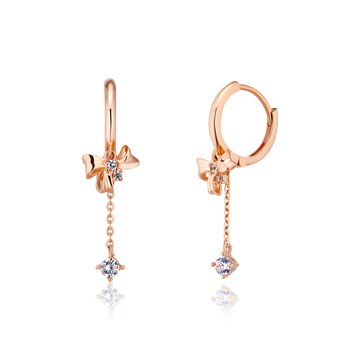 STARLIGHT 14K Gold CZ Earrings