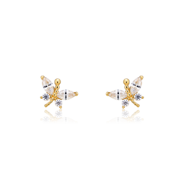 STARLIGHT 14K Gold CZ Earrings