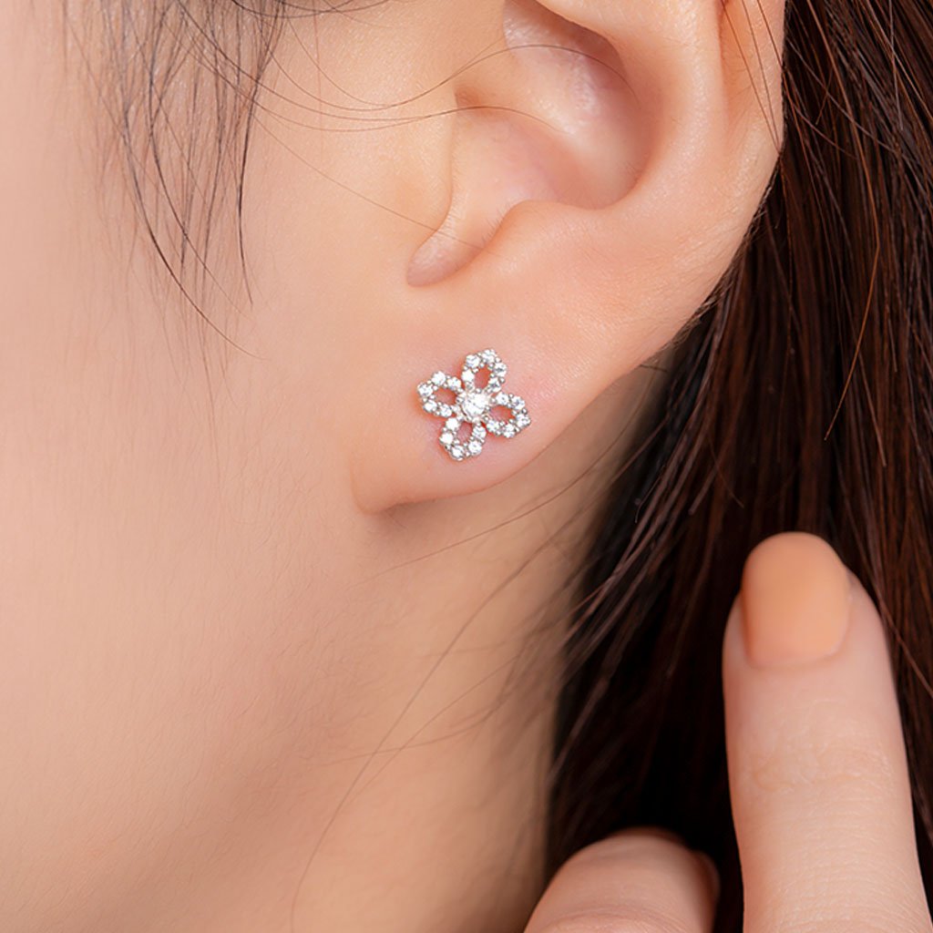 STARLIGHT 14K Gold CZ Earrings