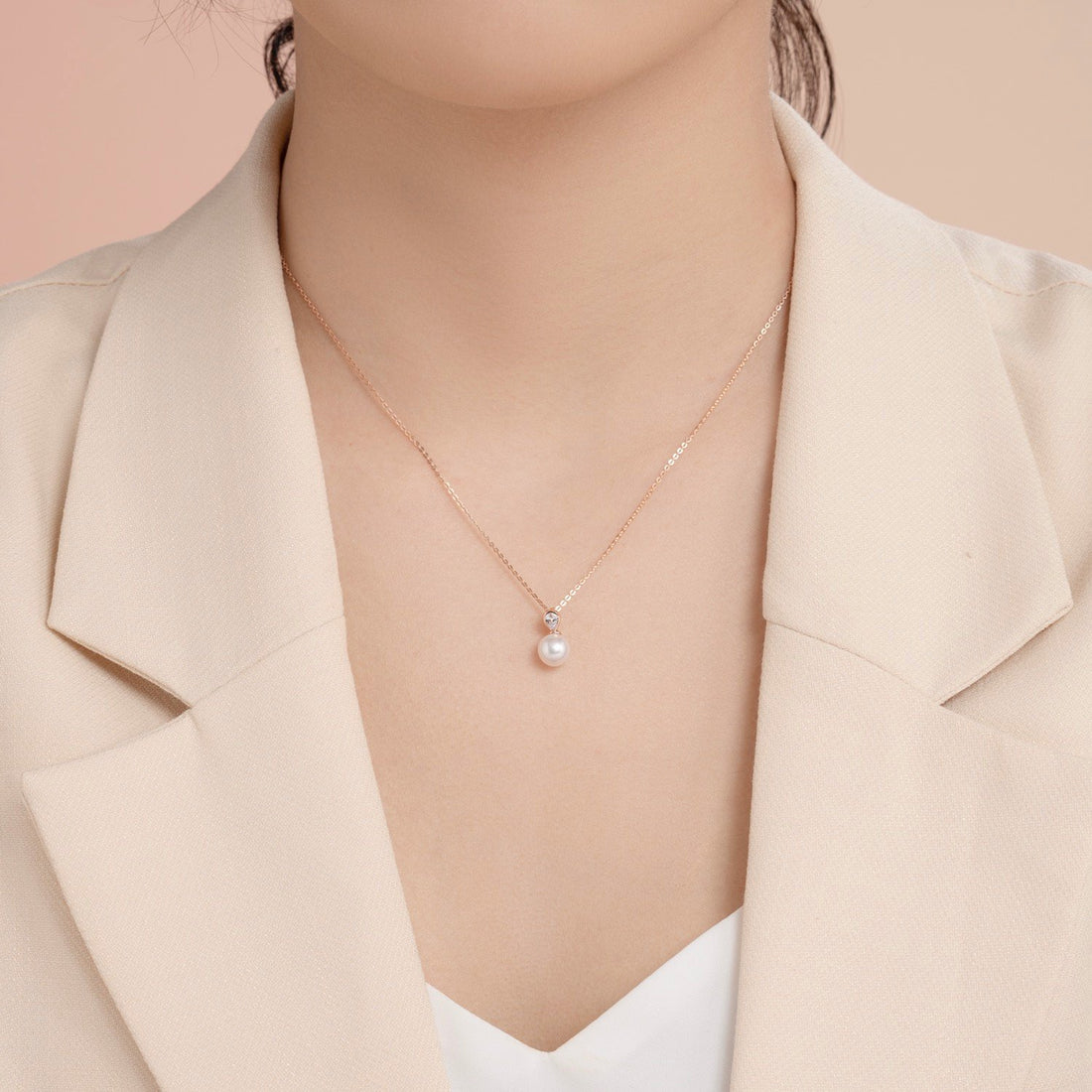 PERLINA 14K Gold Pearl Necklace