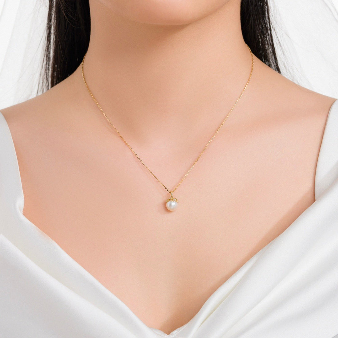 PERLINA 14K Gold Pearl Necklace