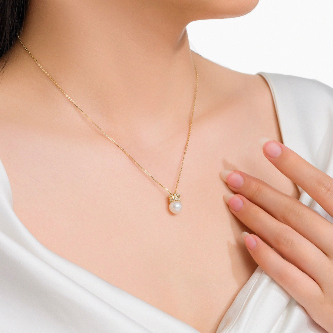 PERLINA 14K Gold Pearl Necklace