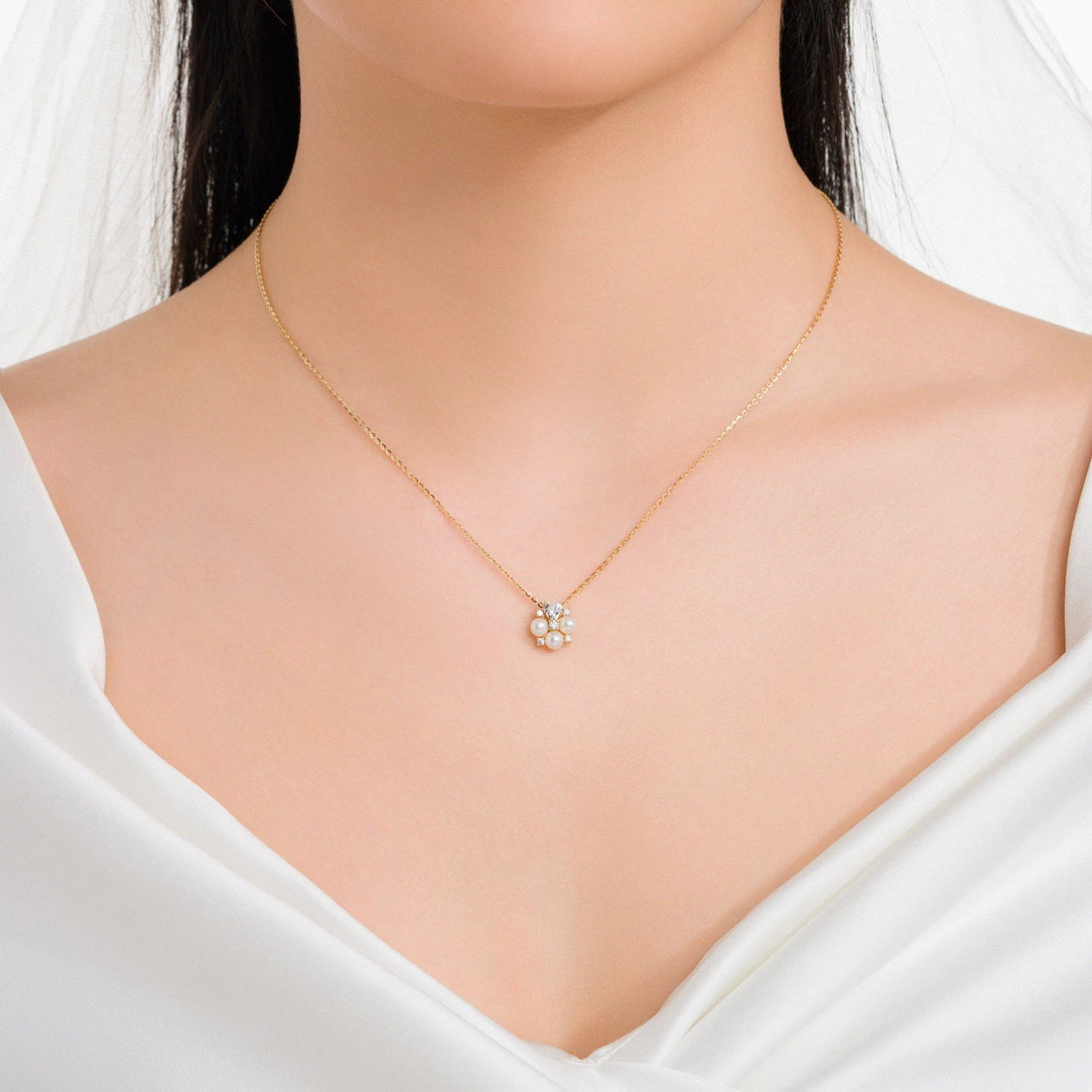 PERLINA 14K Gold Pearl Necklace