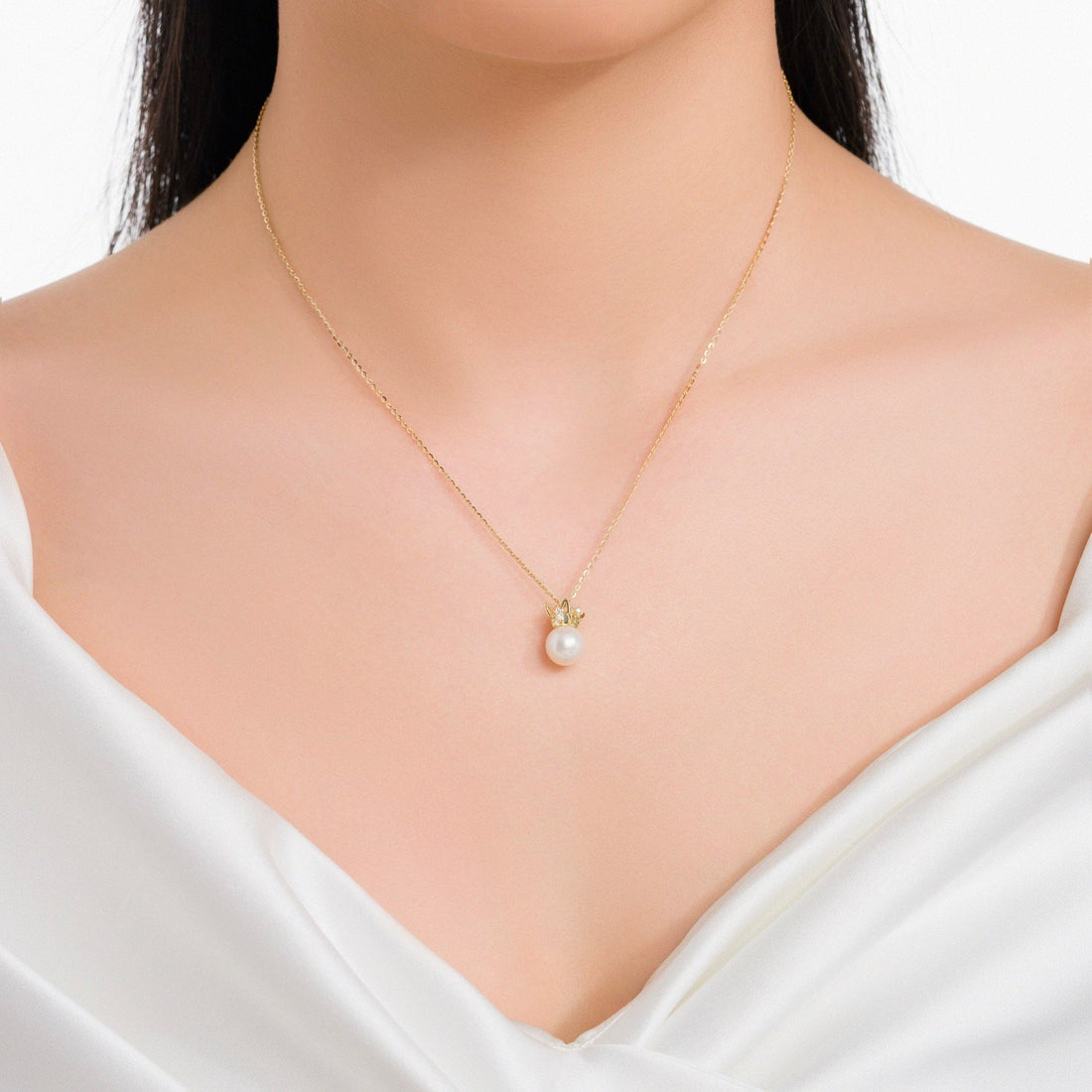PERLINA 14K Gold Pearl Necklace