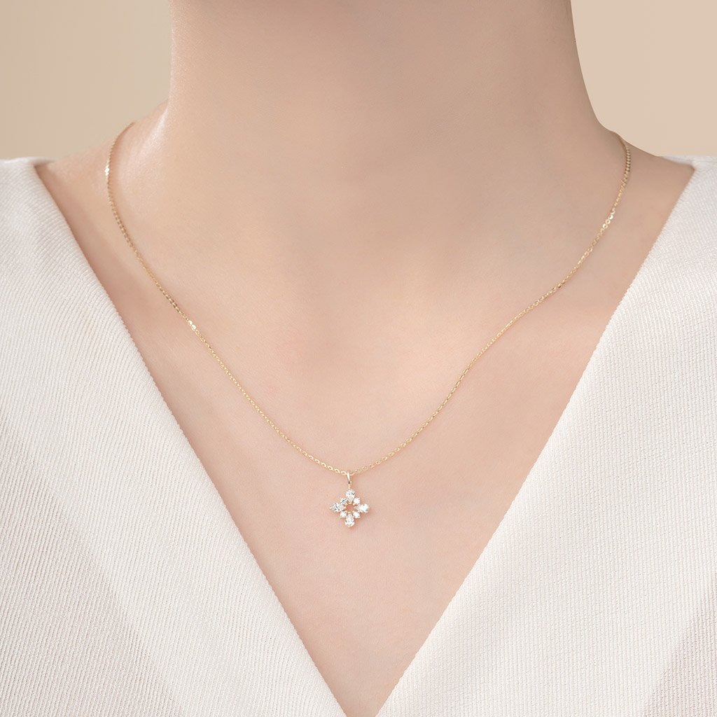 STARLIGHT 14K Gold CZ Necklace