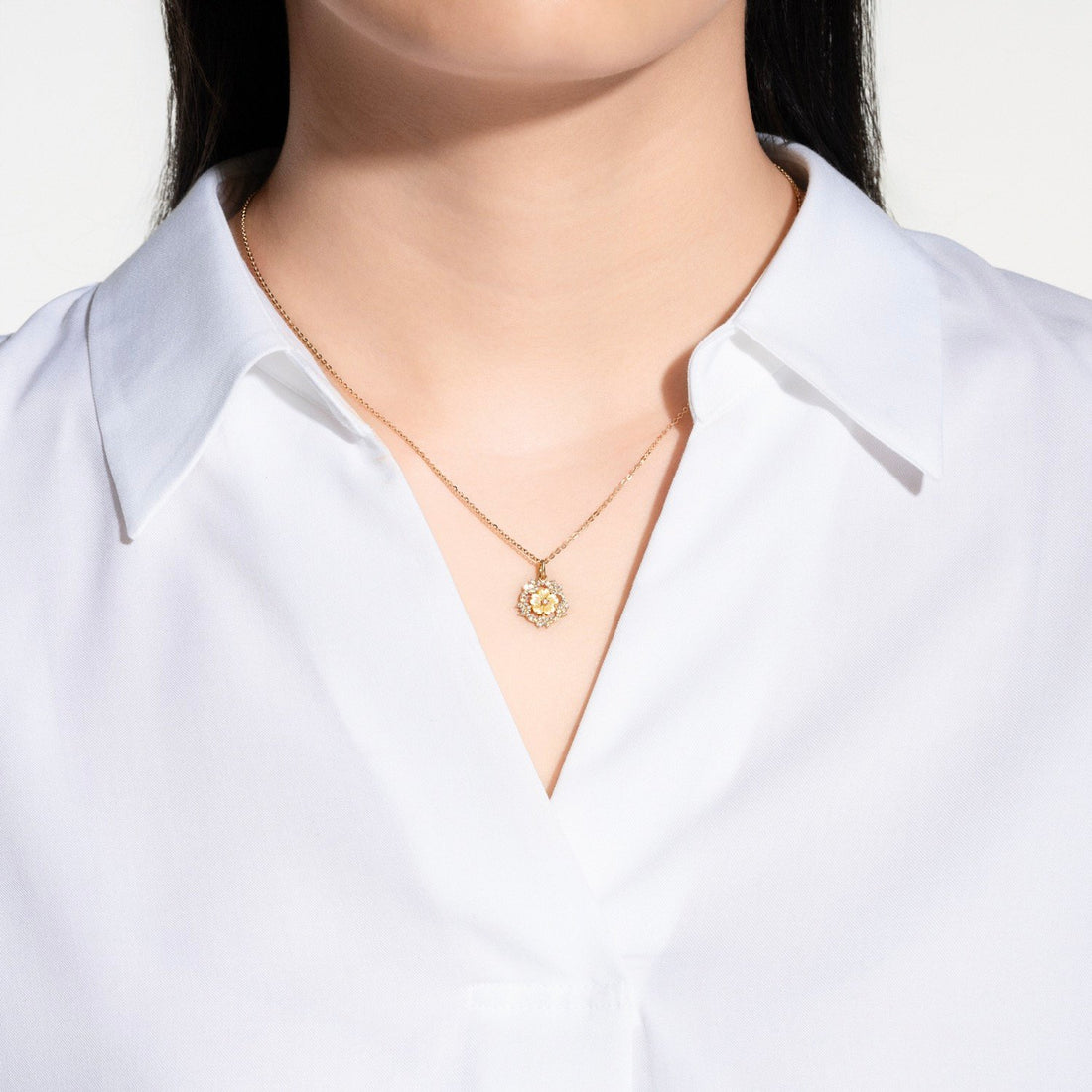 MOONLIGHT 14K Gold Mother Of Pearl Necklace