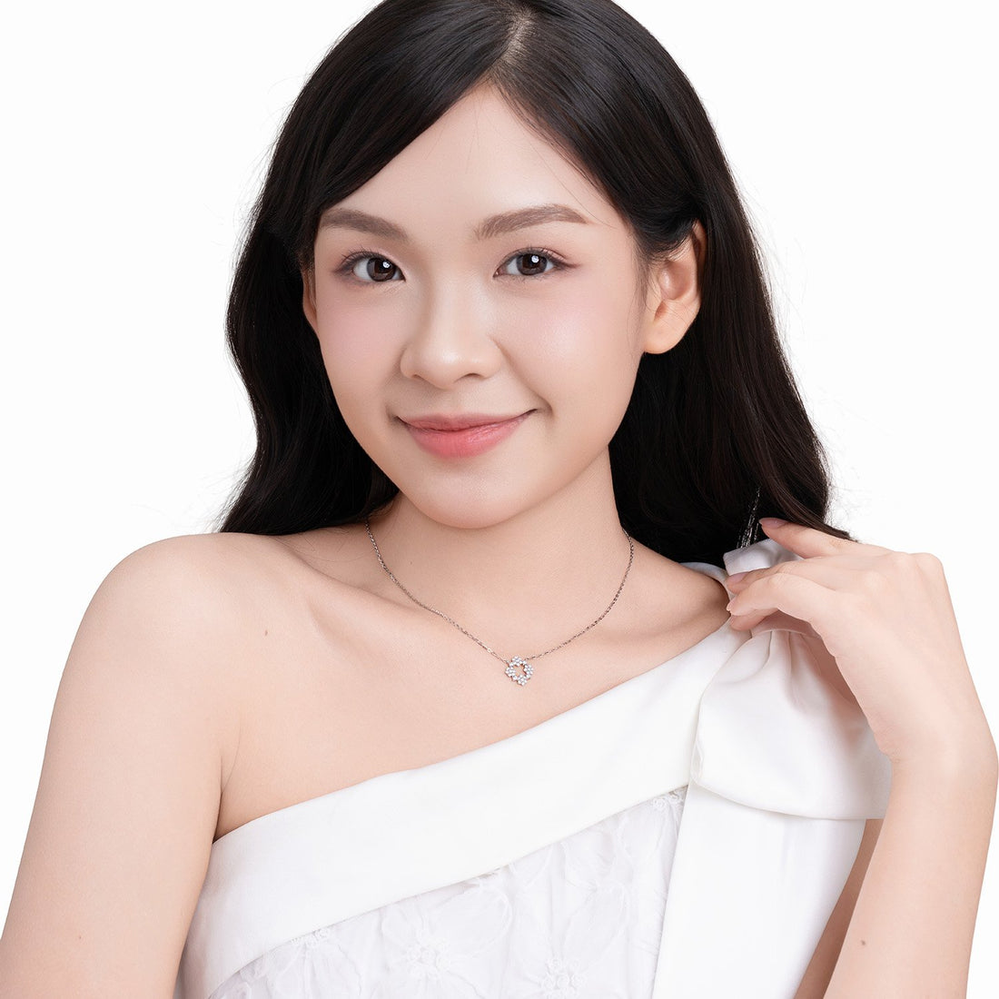 STARLIGHT 925 Silver CZ Necklace