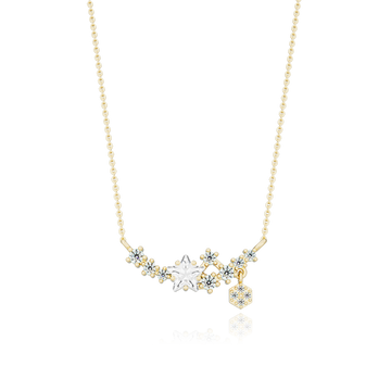 STARLIGHT 14K Gold CZ Necklace