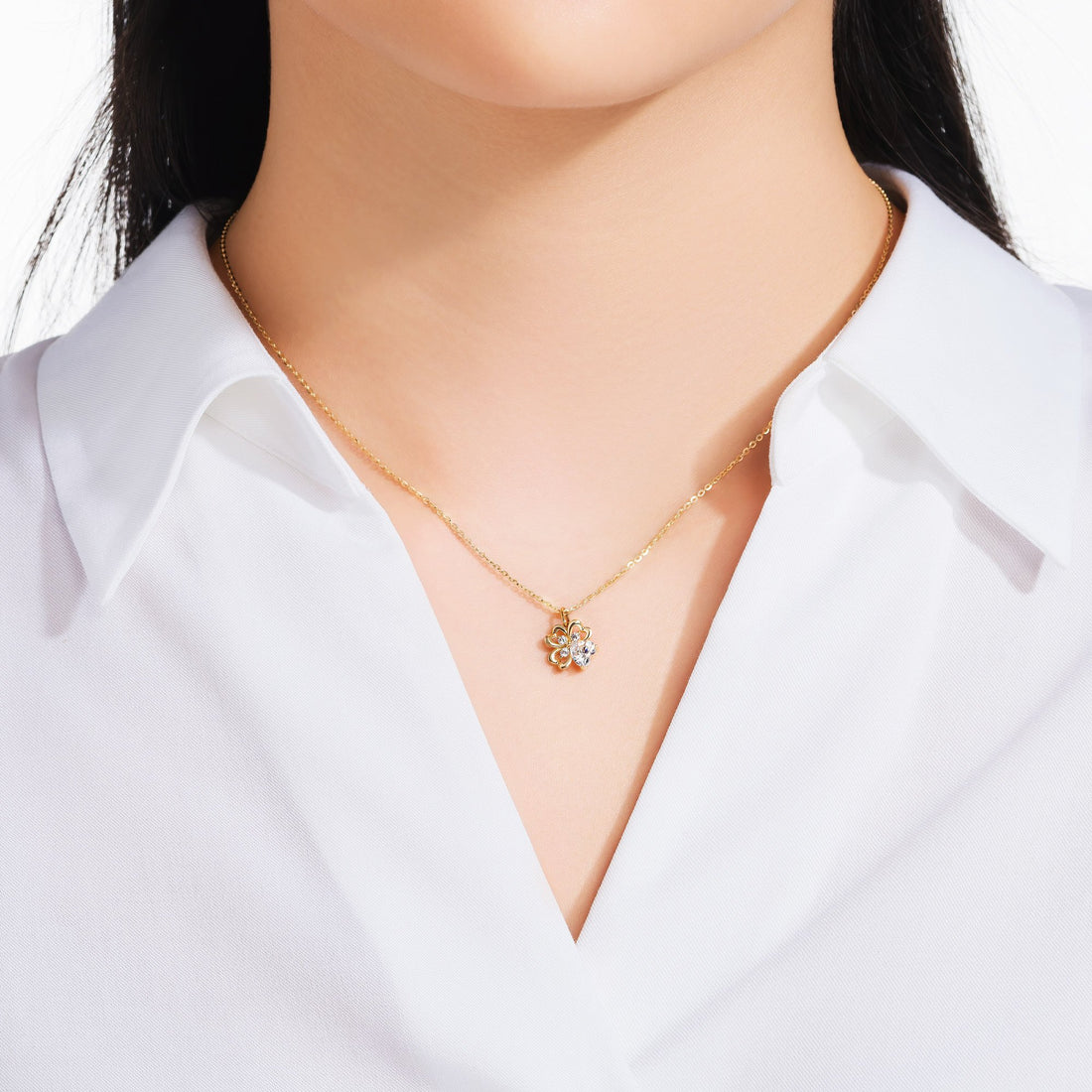 STARLIGHT 14K Gold CZ Necklace