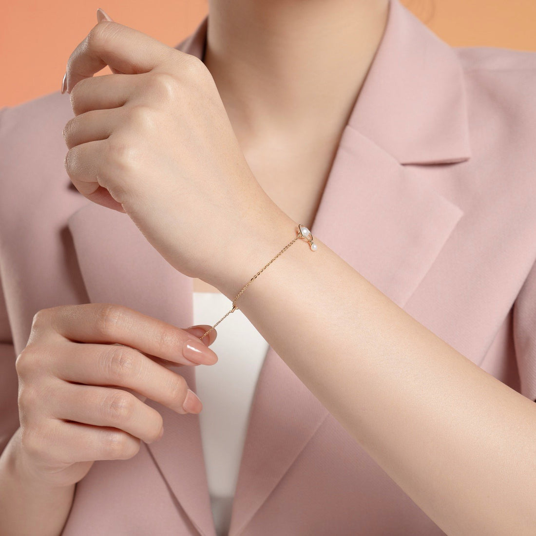 PERLINA 14K Gold Pearl Bracelet