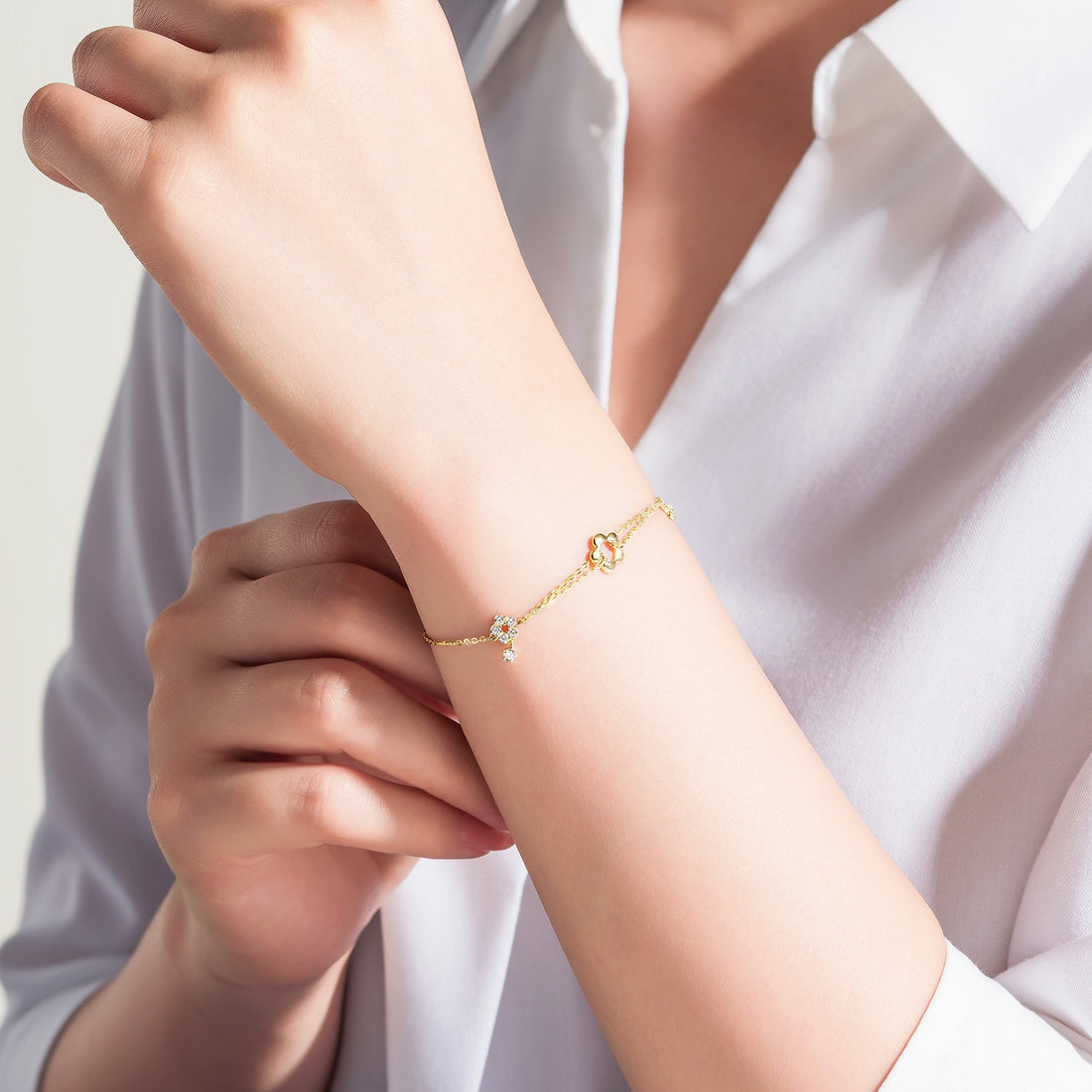 STARLIGHT 14K Gold CZ Bracelet