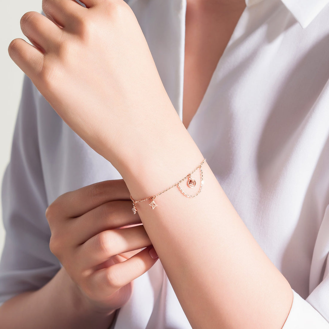 STARLIGHT 14K Gold CZ Bracelet