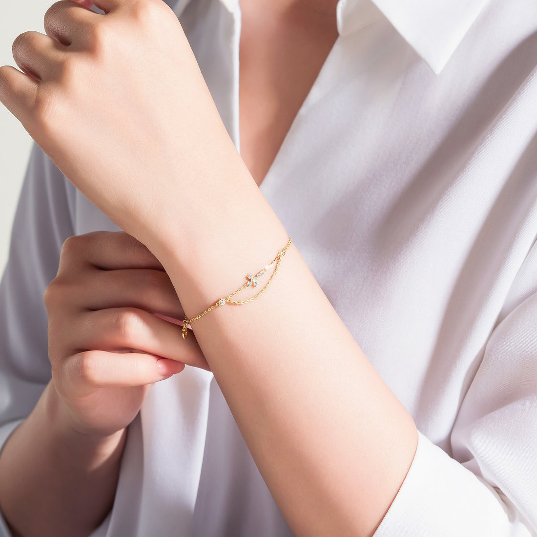 STARLIGHT 14K Gold CZ Bracelet