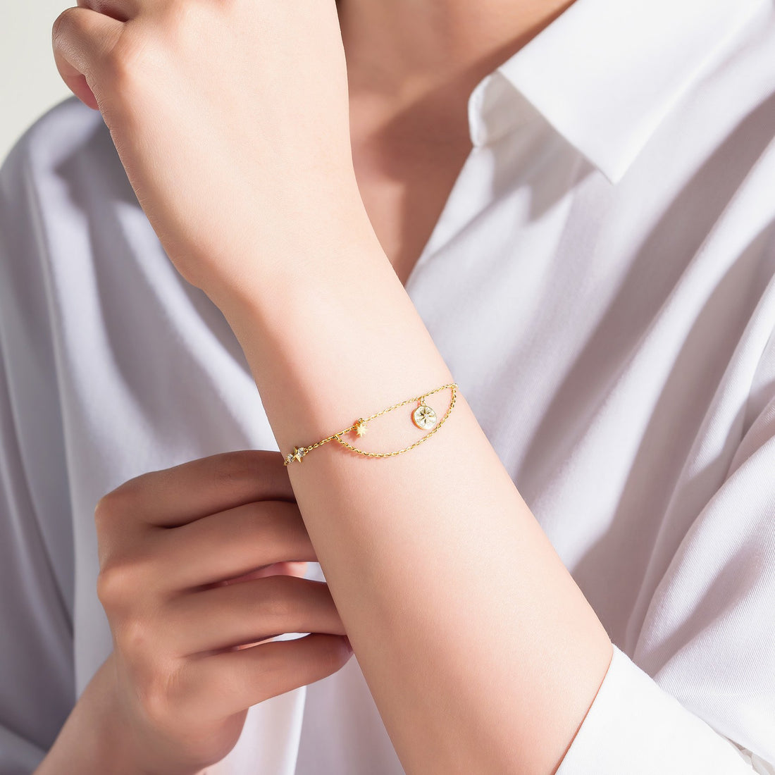 STARLIGHT 14K Gold CZ Bracelet