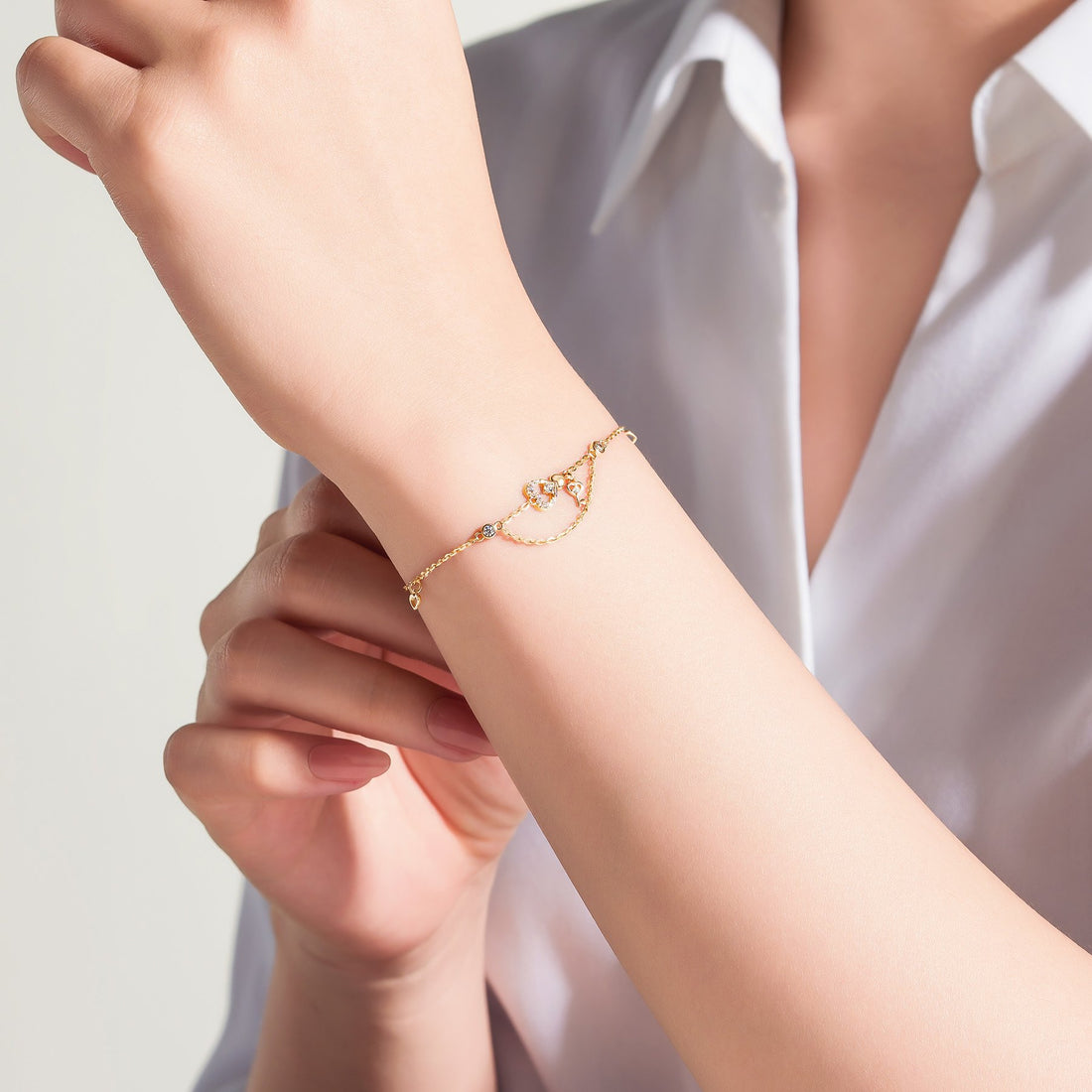 STARLIGHT 14K Gold CZ Bracelet