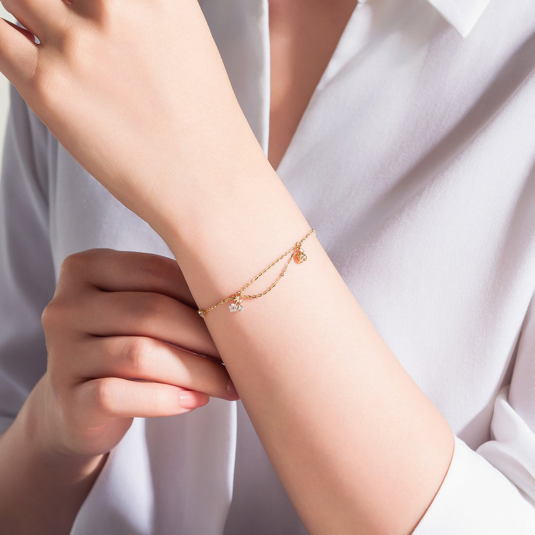 STARLIGHT 14K Gold CZ Bracelet