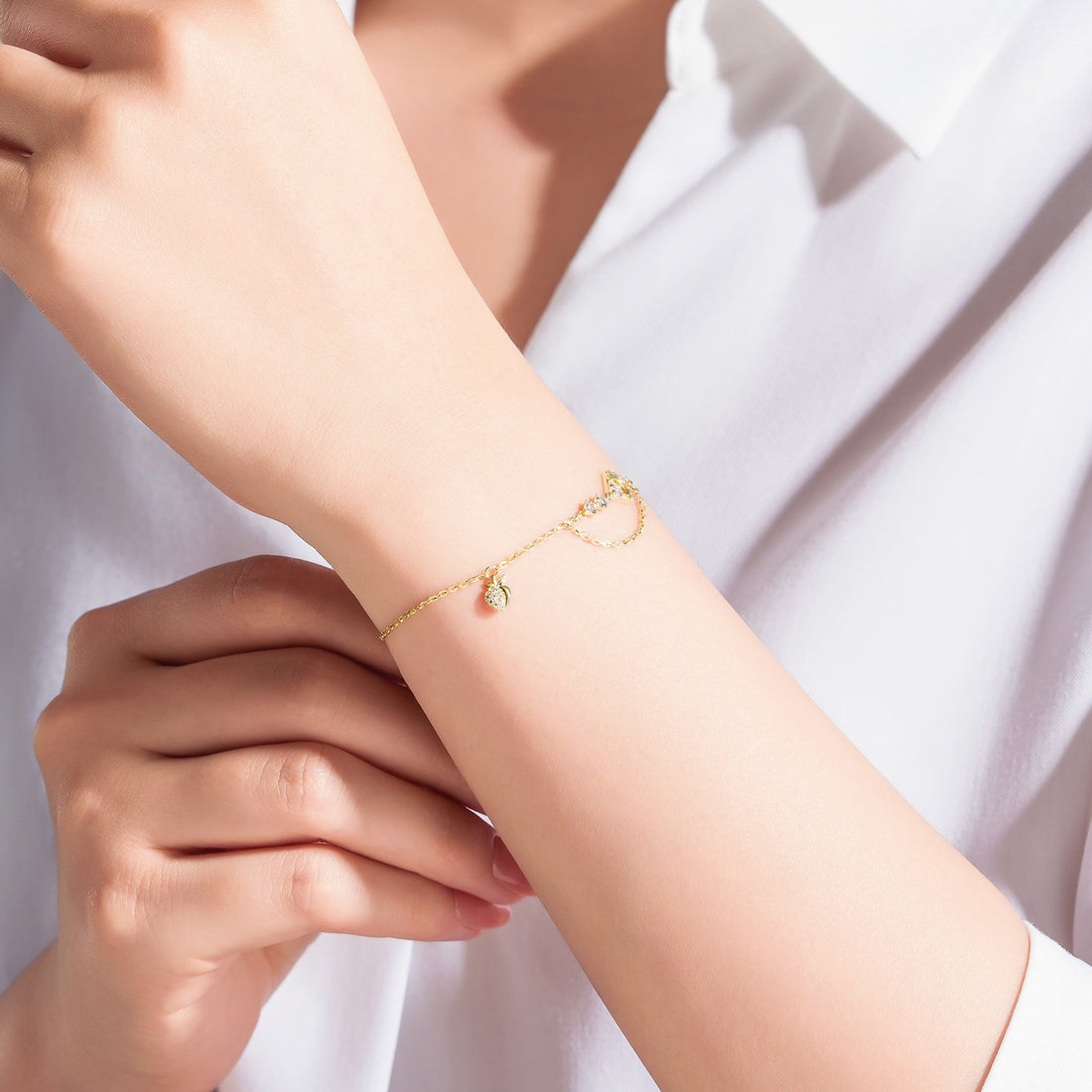 STARLIGHT 14K Gold CZ Bracelet