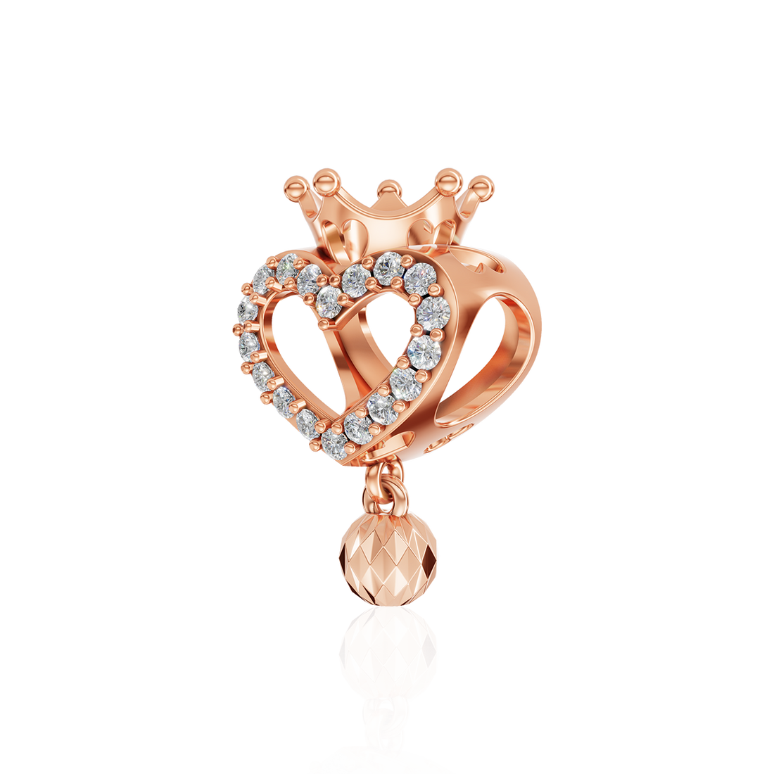 VIELUX QUEEN 14K Gold CZ Minara Charm