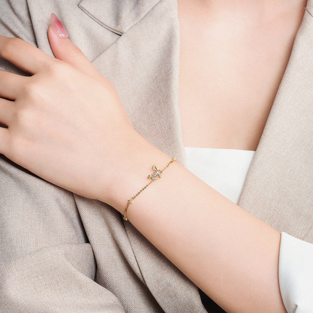 STARLIGHT 14K Gold CZ Bracelet