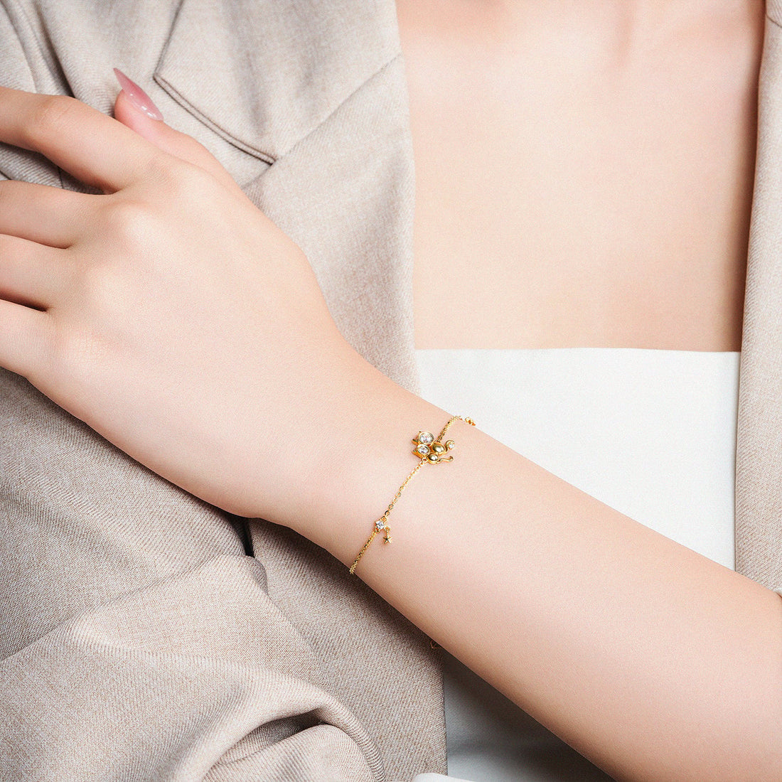 STARLIGHT 14K Gold CZ Bracelet