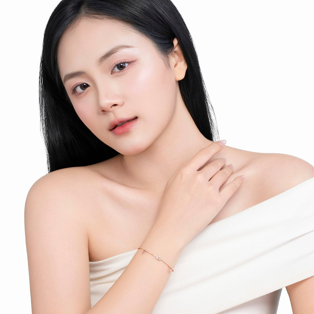 VIELUX QUEEN 14K Gold CZ Hani Bracelet