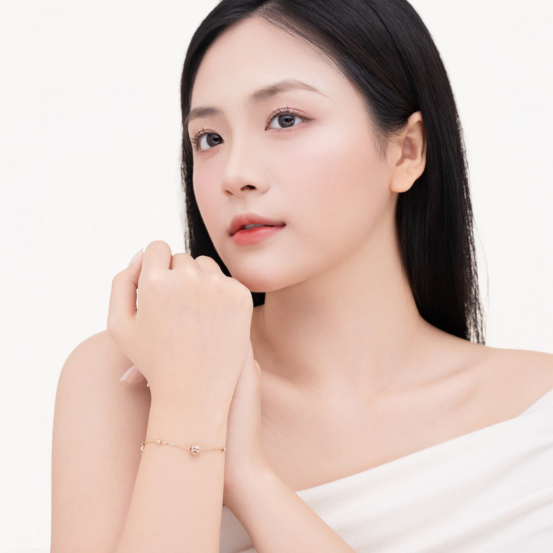 VIELUX QUEEN 14K Gold CZ Iris Bracelet