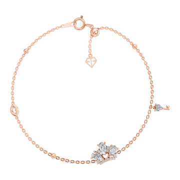 VIELUX QUEEN 14K Gold CZ Lunie Bracelet