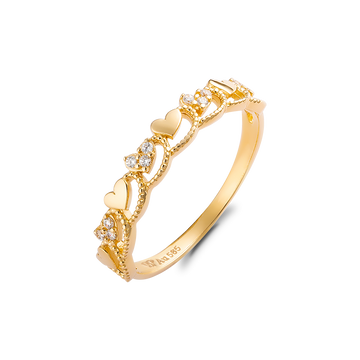 STARLIGHT 14K Gold CZ Fashion Ring