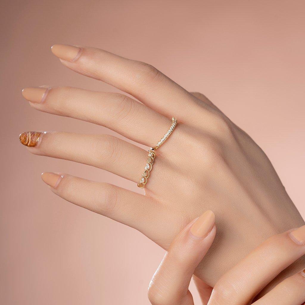 STARLIGHT 14K Gold CZ Fashion Ring