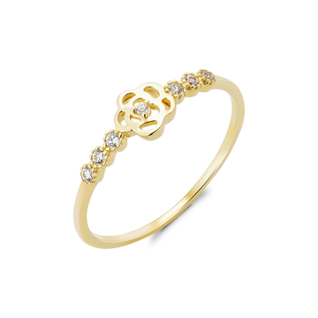 STARLIGHT 14K Gold CZ Fashion Ring