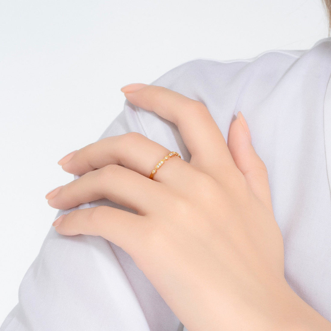 STARLIGHT 14K Gold CZ Fashion Ring