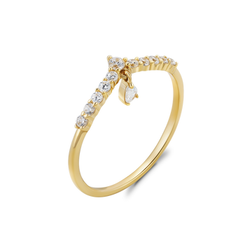 STARLIGHT 14K Gold CZ Fashion Ring