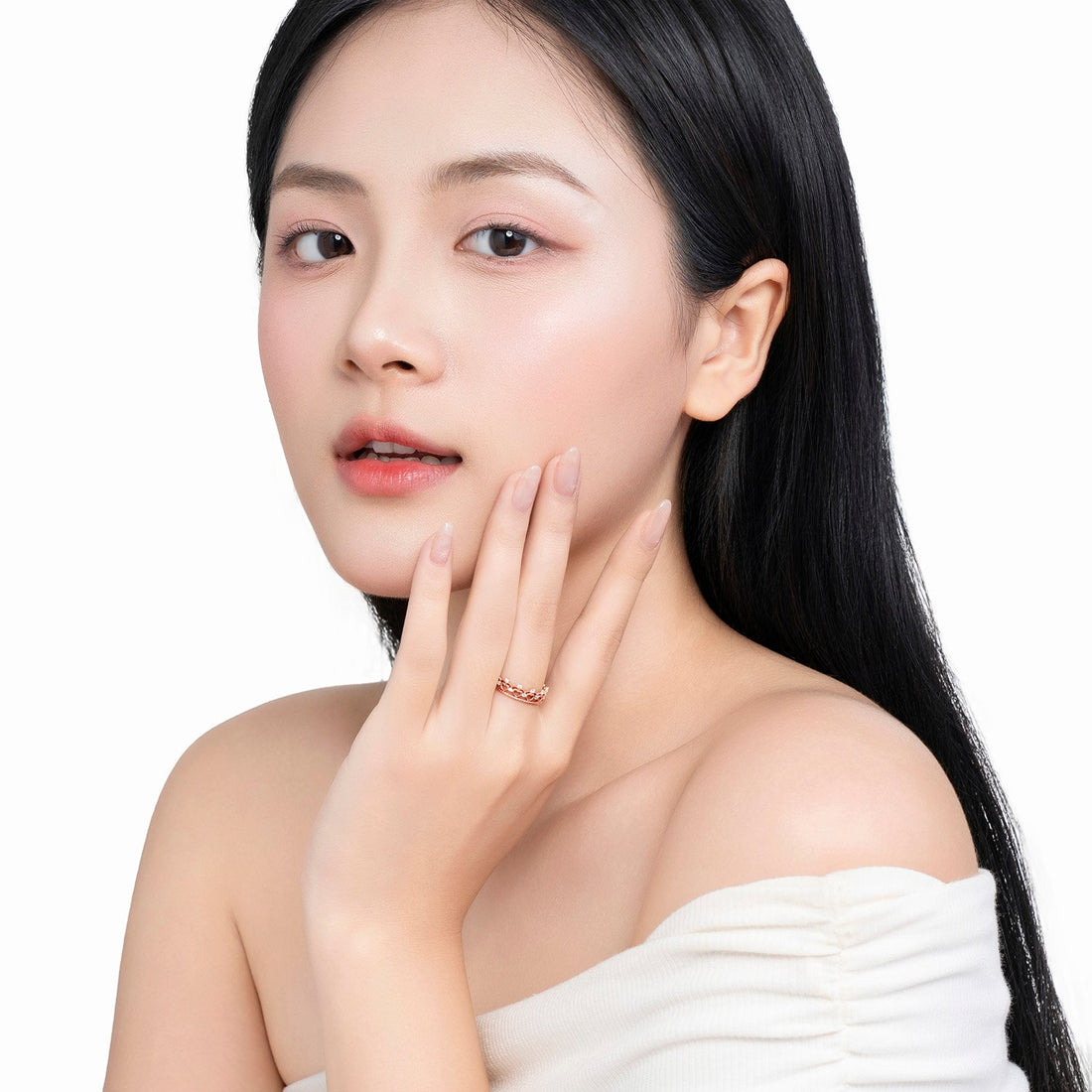 VIELUX QUEEN 14K Gold CZ Cerina Fashion Ring